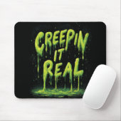 "Creepin it Real" Humorous Slime Typography Muismat (Met muis)