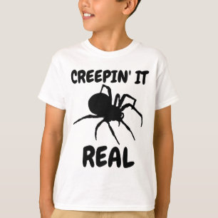 CREEPIN' IT REAL Kinder Funny Spider T-Shirts