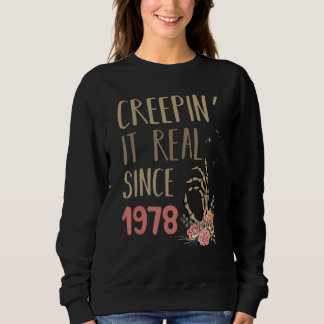 Creepin It Real Since 1978 Spooky Halloween Retro Trui