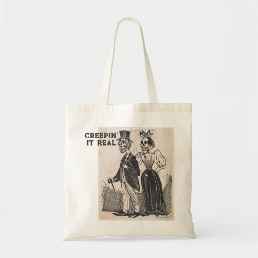 Creepin' It Real Skeletons Tote Bag (Voorkant)
