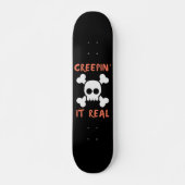 Creepin it Real Skull Persoonlijk Skateboard (Voorkant)