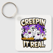 Creepin' It Real | Spooky Halloween Design Fun Sleutelhanger (Voorkant)
