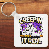 Creepin' It Real | Spooky Halloween Design Fun Sleutelhanger (Voorkant)