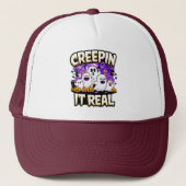 Creepin' It Real | Spooky Halloween Design Fun Trucker Pet (Voorkant)