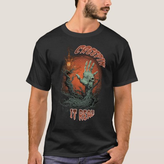 Creepin' It Real - Spooky Halloween T-shirt (Voorkant)