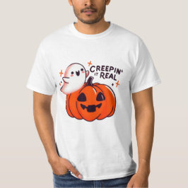 Creepin’ It Real - Vriendelijke Ghost & Pumpkin T-shirt