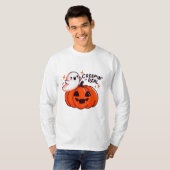 Creepin’ It Real - Vriendelijke Ghost & Pumpkin T-shirt (Voorkant volledig)