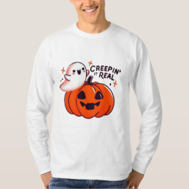 Creepin’ It Real - Vriendelijke Ghost & Pumpkin T-shirt