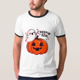 Creepin’ It Real - Vriendelijke Ghost & Pumpkin T-shirt