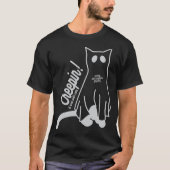 Creepin’ It Real with Cats – Funny Halloween T-shirt (Voorkant)
