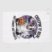 Creepin’ Koe Halloween Golfhanddoek (Horizontaal)