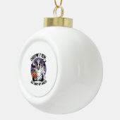 Creepin’ Koe Halloween Keramische Bal Ornament (Rechts)