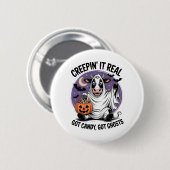 Creepin’ Koe Halloween Ronde Button 5,7 Cm (Voorkant /achterkant)