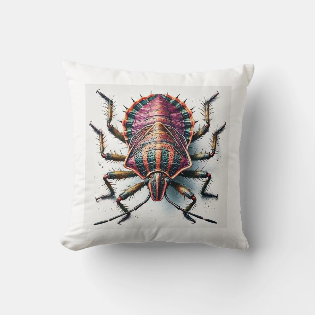 Creeping Water Bug 160724IREF216 - Watercolor Kussen (Voorkant)