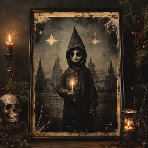Creepmas Gotische Kerstmis Vintage Horror Poster