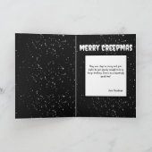 Creepmas Griezelige Jongen Gothic Vintage Kaart (Binnen)