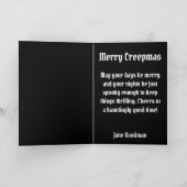 Creepmas Griezelige Schedels Gotisch Kaart (Binnen)