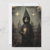Creepmas Griezige Gotische Vintage Jongen Feestdagenkaart (Voorkant)