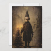 Creepmas Griezige Gotische Vintage Jongen Feestdagenkaart (Voorkant)