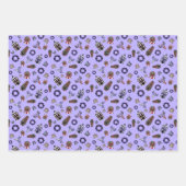 Creepmas met gehakt huis, schedels, worstelen, doo inpakpapier vel (Voorkant)