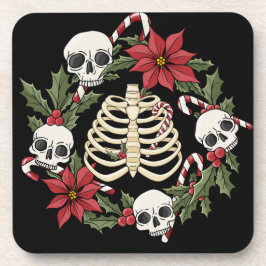 Creepmas Skull en Ribcage Bier Onderzetter