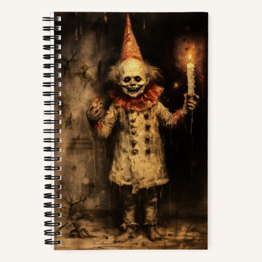 Creepmas Spooky Gothic Clown Notitieboek (Voorkant)