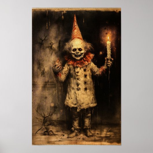 Creepmas Spooky Gothic  Clown Poster (Voorkant)