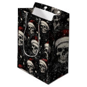Creepmas Spooky Gothic Skulls Medium Cadeauzakje (Achterkant Gekanteld)