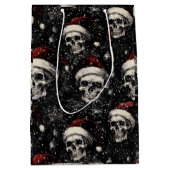 Creepmas Spooky Gothic Skulls Medium Cadeauzakje (Voorkant)