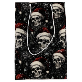 Creepmas Spooky Gothic Skulls Medium Cadeauzakje