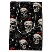 Creepmas Spooky Gothic Skulls Medium Cadeauzakje (Achterkant)