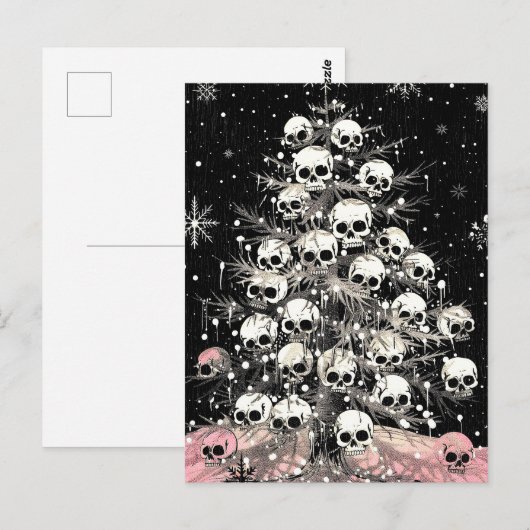 Creepmas Spooky Skulls Gothic Briefkaart (Voorkant / Achterkant)