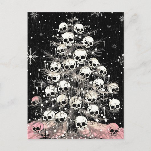 Creepmas Spooky Skulls Gothic Briefkaart (Voorkant)