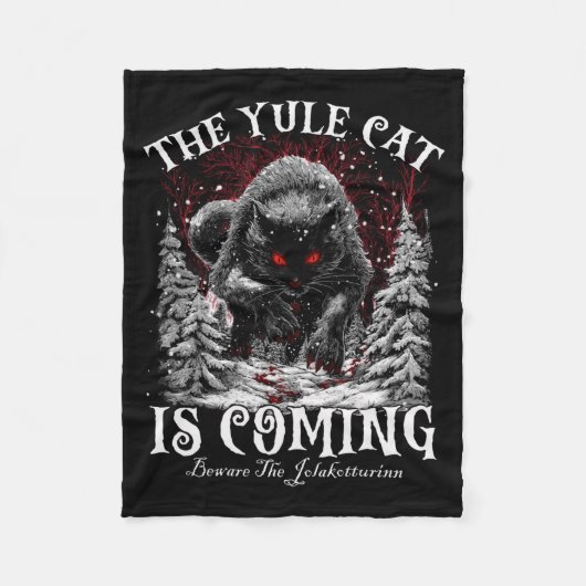 Creepmas The Yule Cat Is Coming Be Ware Of Jolakot Fleece Deken (Voorkant)