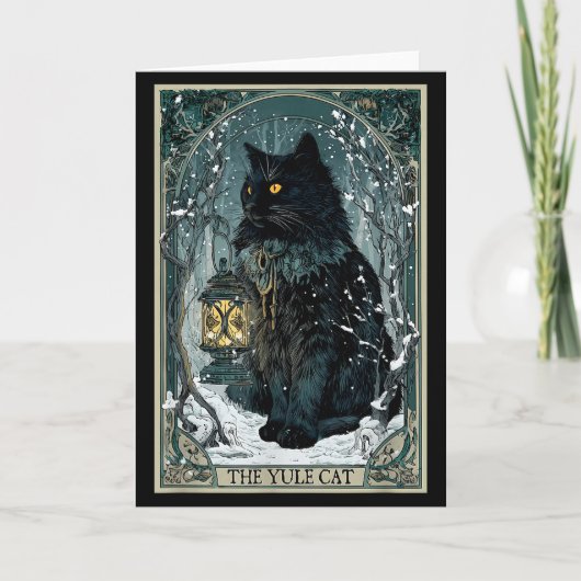 Creepmas Vintage De Yule Kat Tarotkaart Donker Chr Kaart (Voorkant)