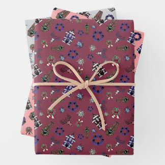 Creepmas w/ Haunted House, Skulls, Wrearies, Coffi Inpakpapier Vel