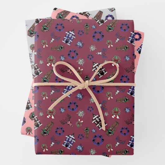 Creepmas w/ Haunted House, Skulls, Wrearies, Coffi Inpakpapier Vel (In situ)