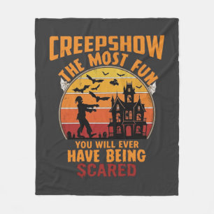 Creepshow Halloween Zombie Spokenhuis Zonsondergan Fleece Deken