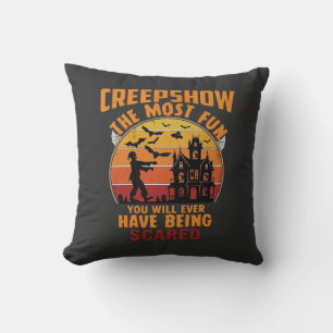Creepshow Halloween Zombie Spokenhuis Zonsondergan Kussen
