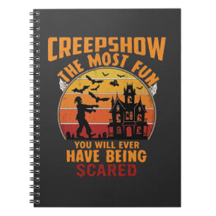 Creepshow Halloween Zombie Spokenhuis Zonsondergan Notitieboek