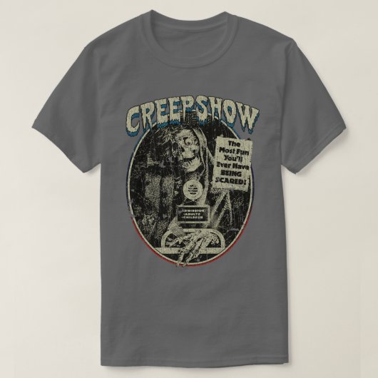 CREEPSHOW HORROR 70S RETRO STIJL T-SHIRT (Design voorkant)