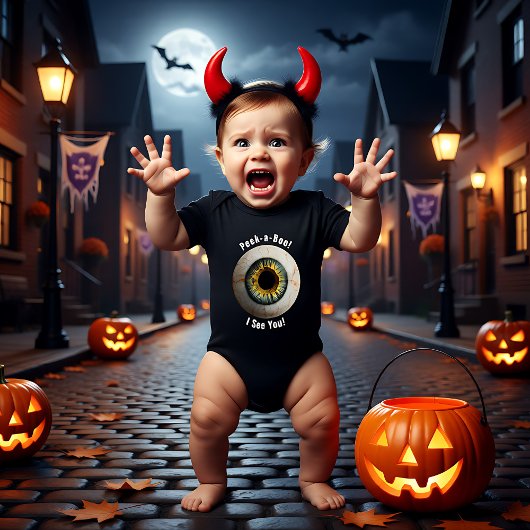 Creepy aanpasbare Oogspion met mijn griezelige oog Romper