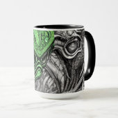 Creepy Abstract Alien Mok (Voorkant rechts)