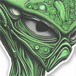 Creepy Abstract Alien Sticker