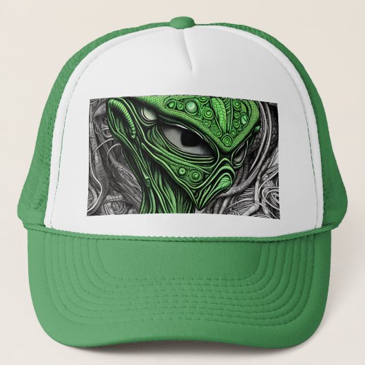 Creepy Abstract Alien Trucker Pet (Voorkant)