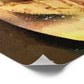 Creepy Alien in Abstracte sciencefictionkunst Poster (Hoek)