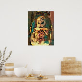 Creepy Alien in Abstracte sciencefictionkunst Poster (Keuken)