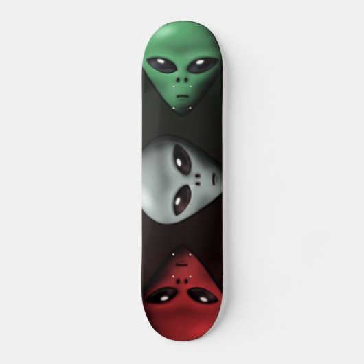 Creepy Alien Persoonlijk Skateboard (Voorkant)