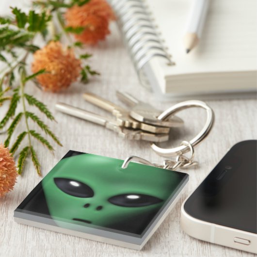 Creepy Alien Sleutelhanger (Voorkant Rechts)
