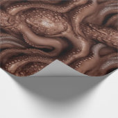Creepy Alien Tentacle Dark Brown Cadeaupapier (Hoek)
